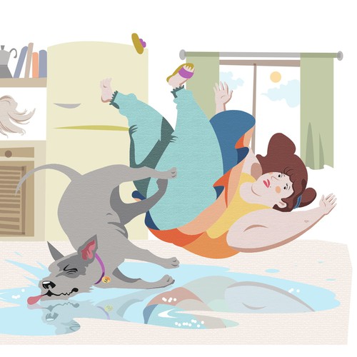 Pastel artwork with the title 'Children Book illustration'