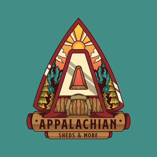 Mountain artwork with the title 'Logo for Warehouse Company'