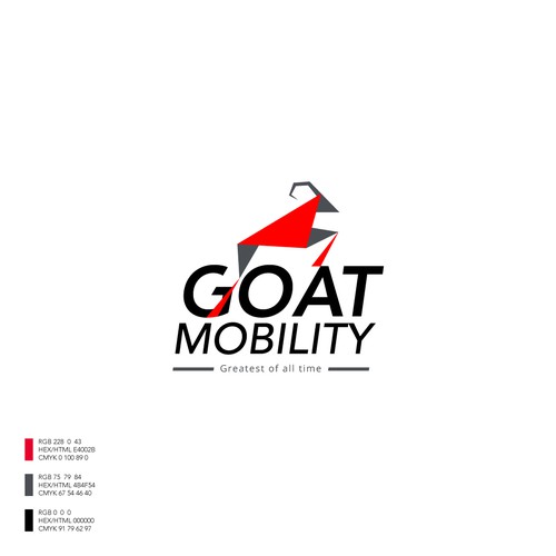 Energetic logo with the title 'Energetic and fresh logo concept for Goat Mobility'