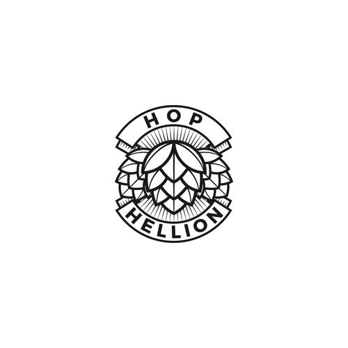 Symmetrical logo with the title 'Logo for a craft-beer blog'