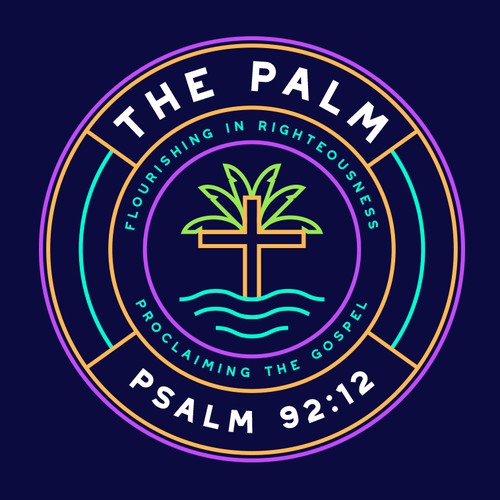 Neon logo with the title 'The Palm'