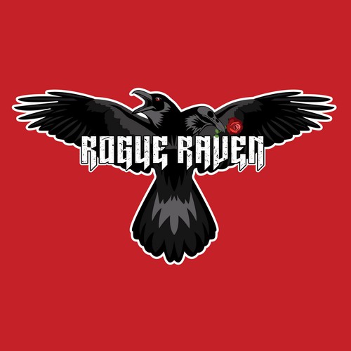 Raven logo with the title 'Rogue Raven for Indie game studio'