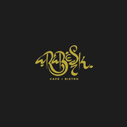 Bistro logo with the title 'Arabesk Cafe + Bistro'
