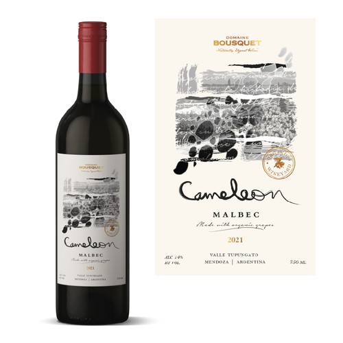 Wine packaging with the title 'Label design'