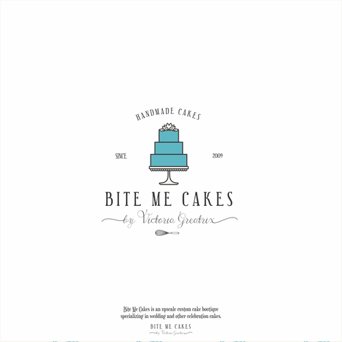 Sugar design with the title 'Upscale custom cake boutique logo design'