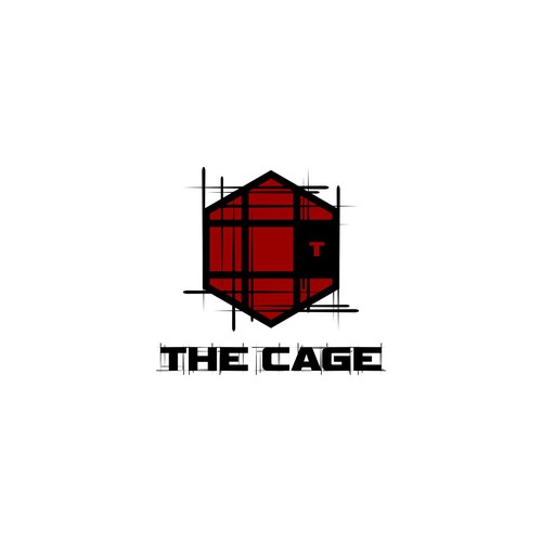 Martial arts logo with the title 'Create an illustration of a challenging fight cage'