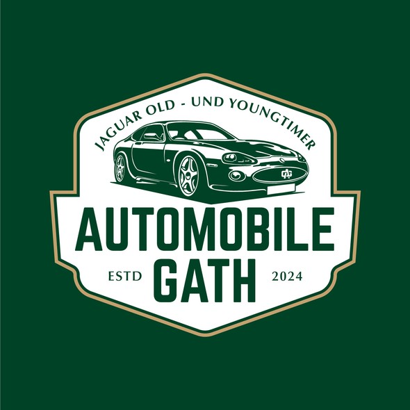 Car brand with the title 'Classic Logo For Jaguar Restauration Garage'