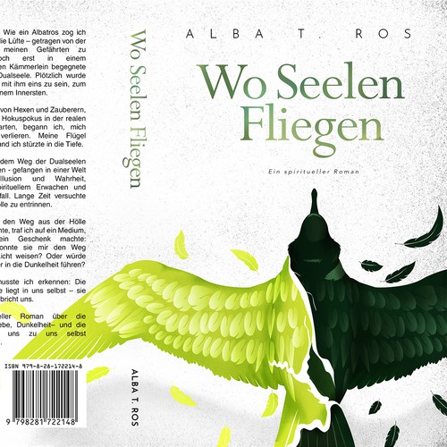 Spiritual book cover with the title 'Wo Seelen fliegen (Where Souls fly)'