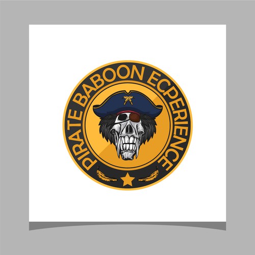Pirate logo with the title 'Pirate Baboon Ecperience'