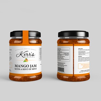 JAMS CHUTNEYS & RELISHES JAR BOTTLE LABEL 