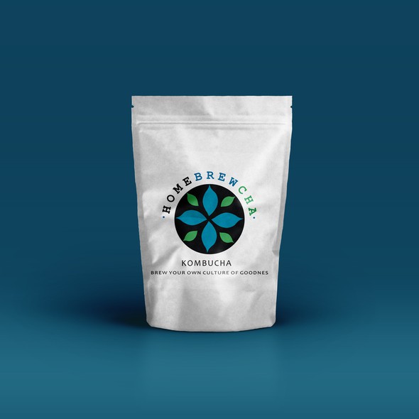 Kombucha logo with the title 'Elegant logo for homemade kombucha tea '