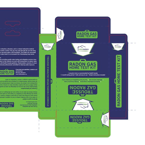 Creative packaging with the title 'Packaging Design for Gas Home Test Kit'