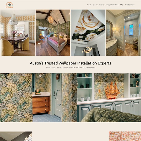 Wallpaper design with the title 'Wallpaper Takes Center Stage with Hi-Country Paperworks'