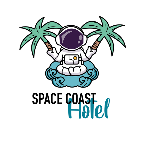 Adobe creative cloud logo with the title 'Space Coast Hotel'