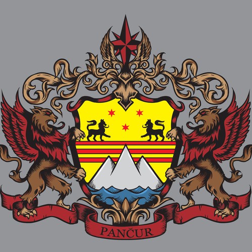 Family crest design with the title 'family crest design'