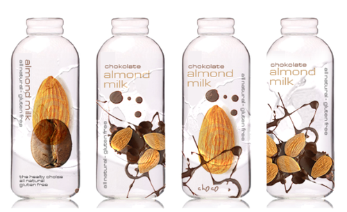 Milk label with the title 'Design Great Packaging Label for Nutmilk on Refrigerated Grocery Shelves'