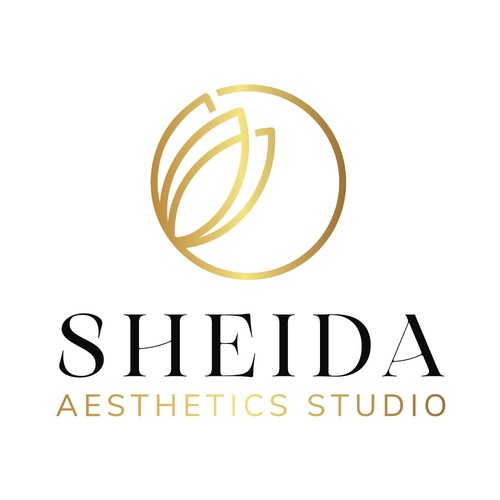 Beauty salon design with the title 'SHEIDA AESTHETICS STUDIO wants an attractive logo to catch the eyes and be memorable'