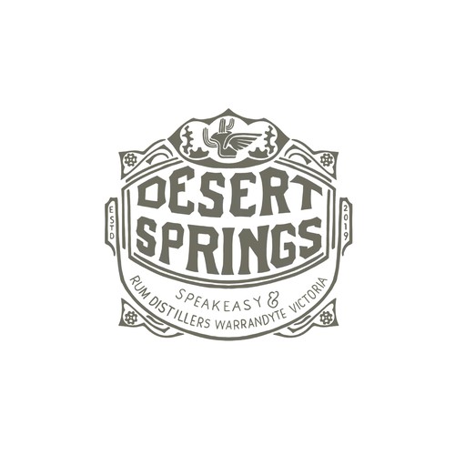 Vintage badge logo with the title 'Desert Springs'