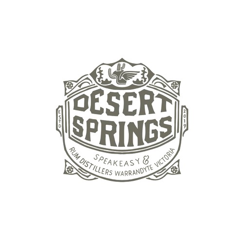 Vintage badge logo with the title 'Desert Springs'