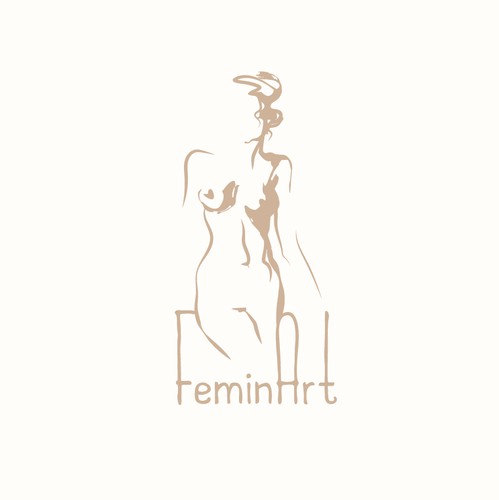 Sexy design with the title 'Hand drawn logo concept for a nude art project'