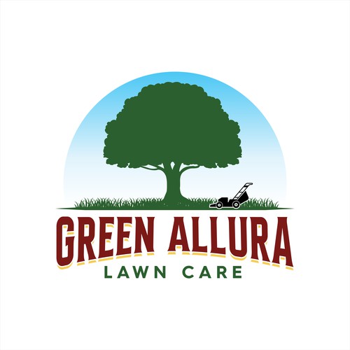 Lawn care logo with the title 'Bold Logo for Lawn Care'