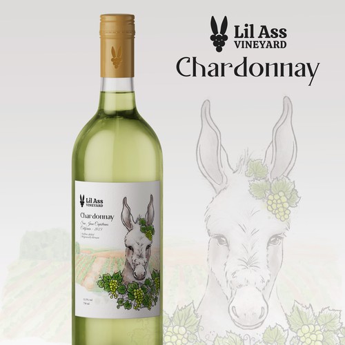 Winery label with the title 'Lil Ass Vineyard label '