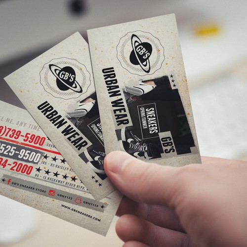 Sneaker design with the title 'business urban card'