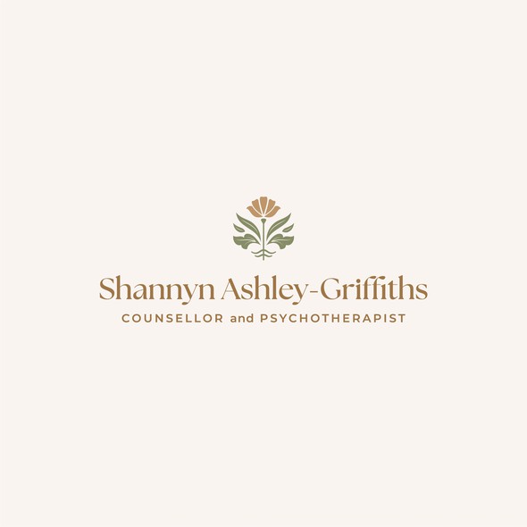 Therapist logo with the title 'Elegant & Gentle Logo Design For Counsellor & Psychotherapist'