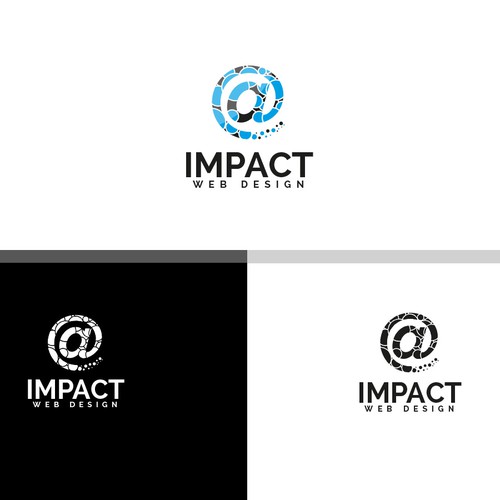Web design logo with the title 'LOGO DESIGN - IMPACT WEB DESIGN AND HOSTING'