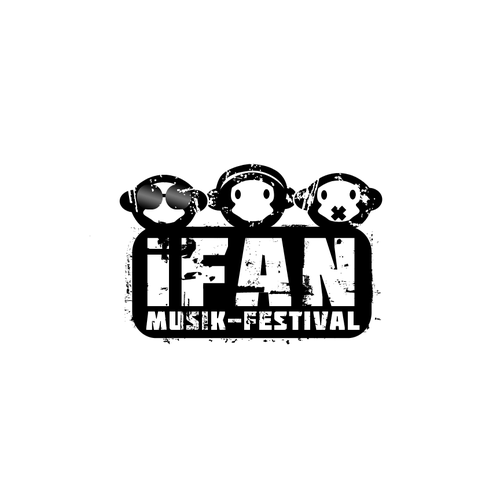 Festival logo with the title 'Music Festival Hosted By 3 DJs'