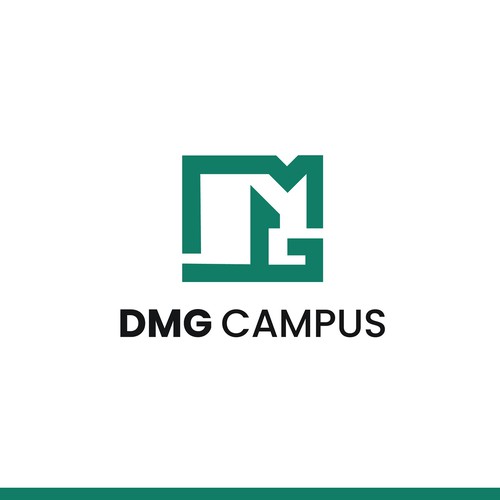Campus logo with the title 'Concept Logo design for DMG Campus'