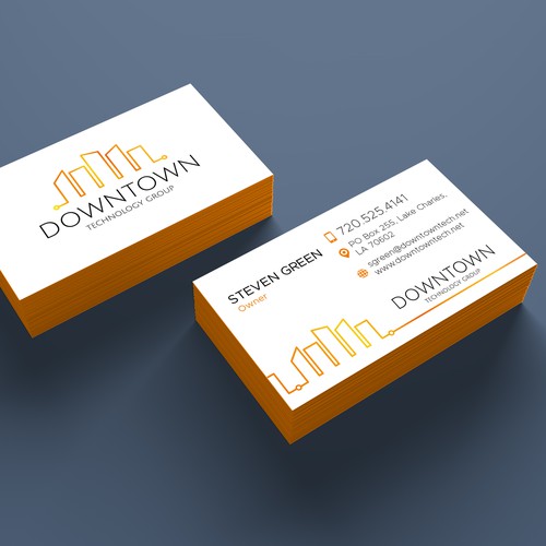 System design with the title 'Business card design'