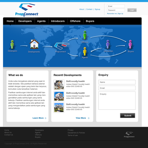 Property website with the title 'Stunning Web Site Needed For New Property Portal'