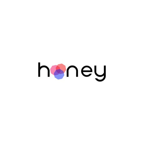 Dating app logo with the title 'the concept of the logo for  Honey'
