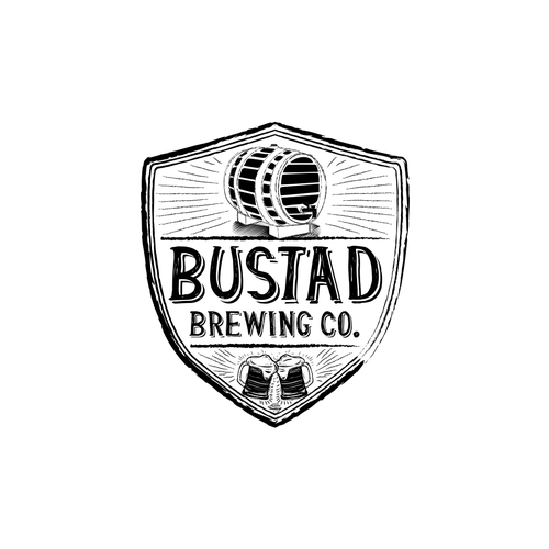 Beer glass logo with the title 'Logo for brewery '