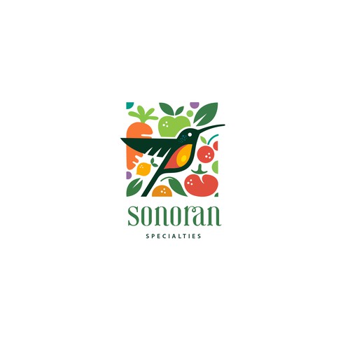 Hummingbird design with the title 'SONORAN SPECIALTIES Logo '