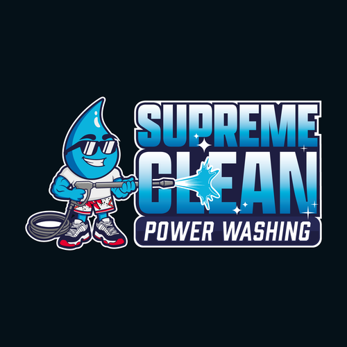 Pressure washing logo with the title 'Logo for Supreme Clean Power Washing '