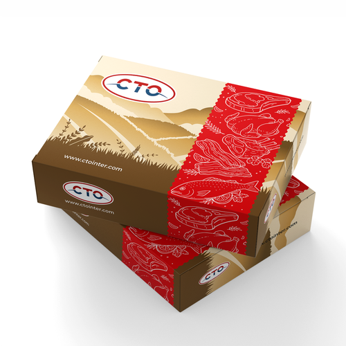Modern packaging with the title 'CTO - BOX DESIGN'