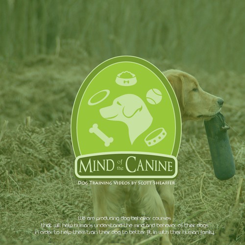 Canine design with the title 'Minimalist logo for Mind of the Canine'