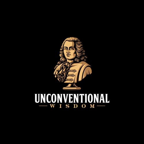 Podcast logo with the title 'Logo design for Unconventional Wisdom'