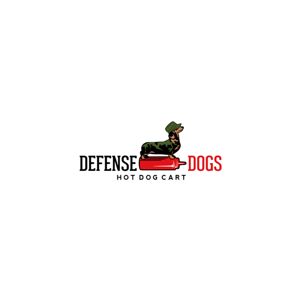 Dachshund logo with the title 'Illustrative logo for hot dog cart'