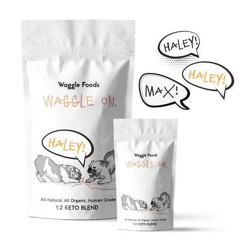 Funny packaging with the title 'PETS FOOD PACKAGE - final design'