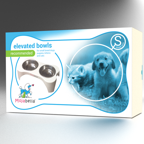 Bowl design with the title 'Packaging for Elevated Dog bowls '