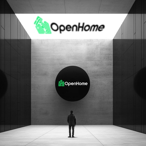Fingerprint design with the title 'openhome logo'