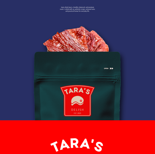 Meat logo with the title 'Dried meat logo'