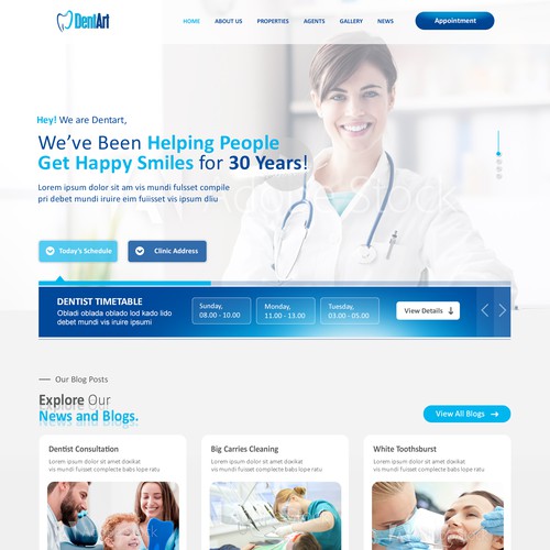 Dental website with the title 'Dentist Website'