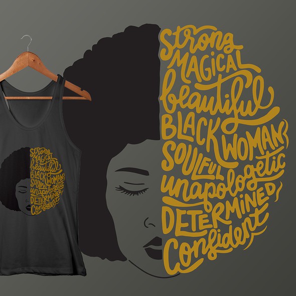 Beautiful t-shirt with the title 'Magical Black Woman'
