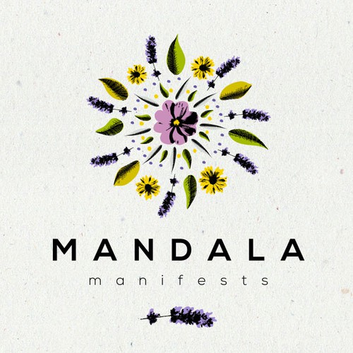 Mandala design with the title 'Mandala Manifests logo'