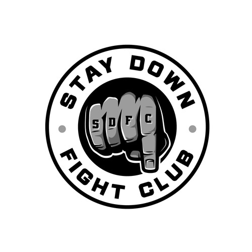 Jiu-jitsu logo with the title 'Stay Down Fight Club'