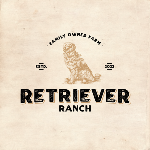 Pet care logo with the title 'Vintage Retro Logo for Ranch Business '